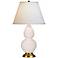 Robert Abbey 22 3/4" White Ceramic and Brass Table Lamp