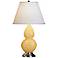 Robert Abbey 22 3/4" Yellow Ceramic and Silver Table Lamp