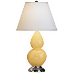 Robert Abbey 22 3/4&quot; Yellow Ceramic and Silver Table Lamp
