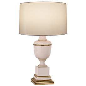 Image1 of Robert Abbey 24" High Annika Cream Blush and Brass Table Lamp