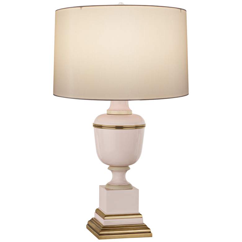 Image 1 Robert Abbey 24" High Annika Cream Blush and Brass Table Lamp