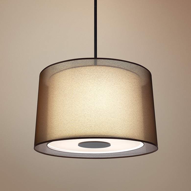 Image 1 Robert Abbey 29" Wide Saturina Bronze Pendant Chandelier