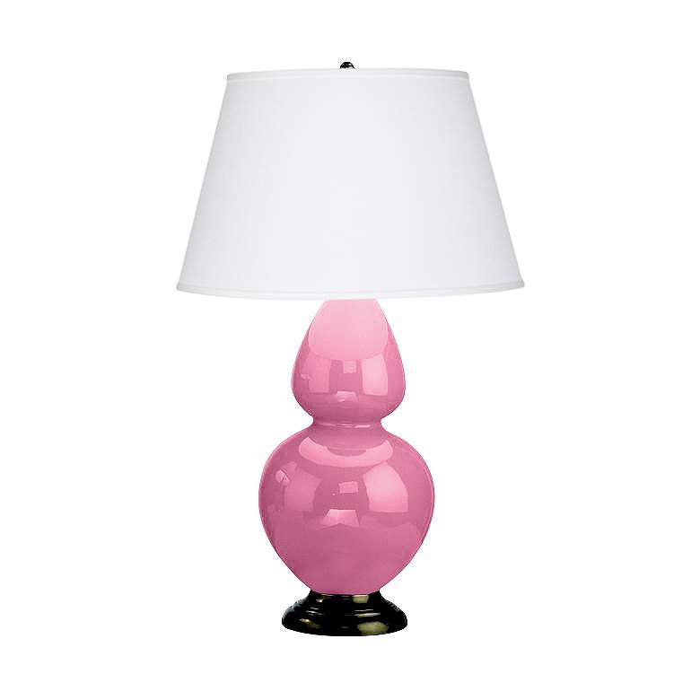 Image 1 Robert Abbey 31" Pink Ceramic and Bronze Table Lamp