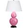 Robert Abbey 31" Pink Ceramic and Bronze Table Lamp