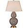 Robert Abbey 31" Taupe Ceramic and Brass Table Lamp