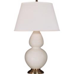 Robert Abbey 31&quot; White Ceramic and Brass Table Lamp