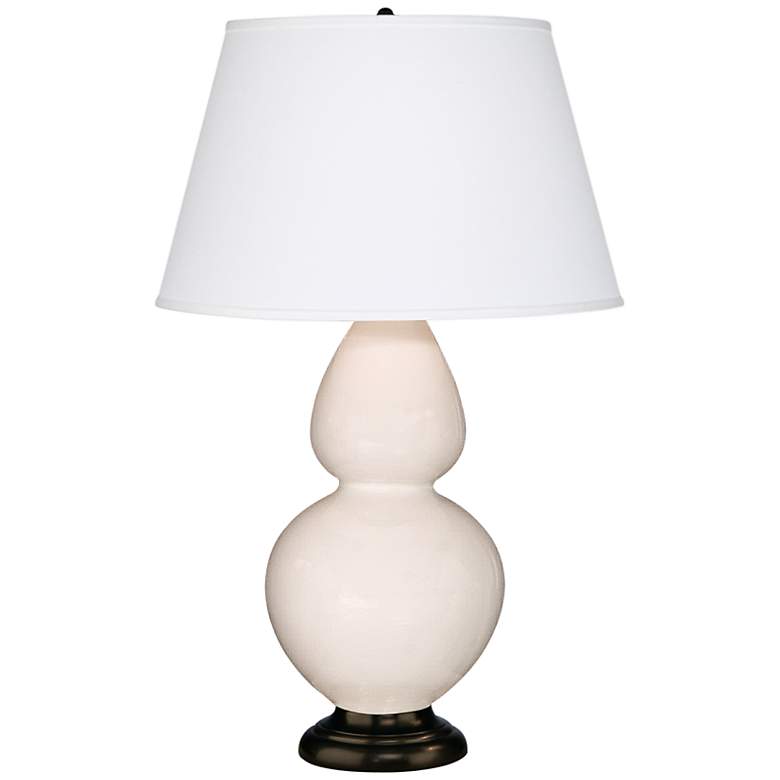 Image 1 Robert Abbey 31 inch White Ceramic and Bronze Table Lamp