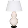 Robert Abbey 31" White Ceramic and Bronze Table Lamp