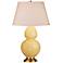 Robert Abbey 31" Yellow Ceramic and Brass Table Lamp