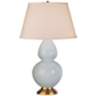 Robert Abbey 31" Light Blue Ceramic and Brass Table Lamp
