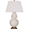 Robert Abbey 31" White Ceramic and Brass Table Lamp