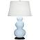 Robert Abbey 32 3/4" High Ceramic Baby Blue Triple Gourd Table Lamp