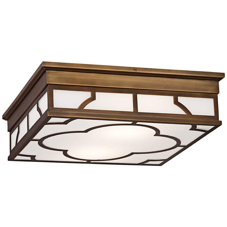Image 2 Robert Abbey Addison 15 3/4 inch Wide Brass Ceiling Light.