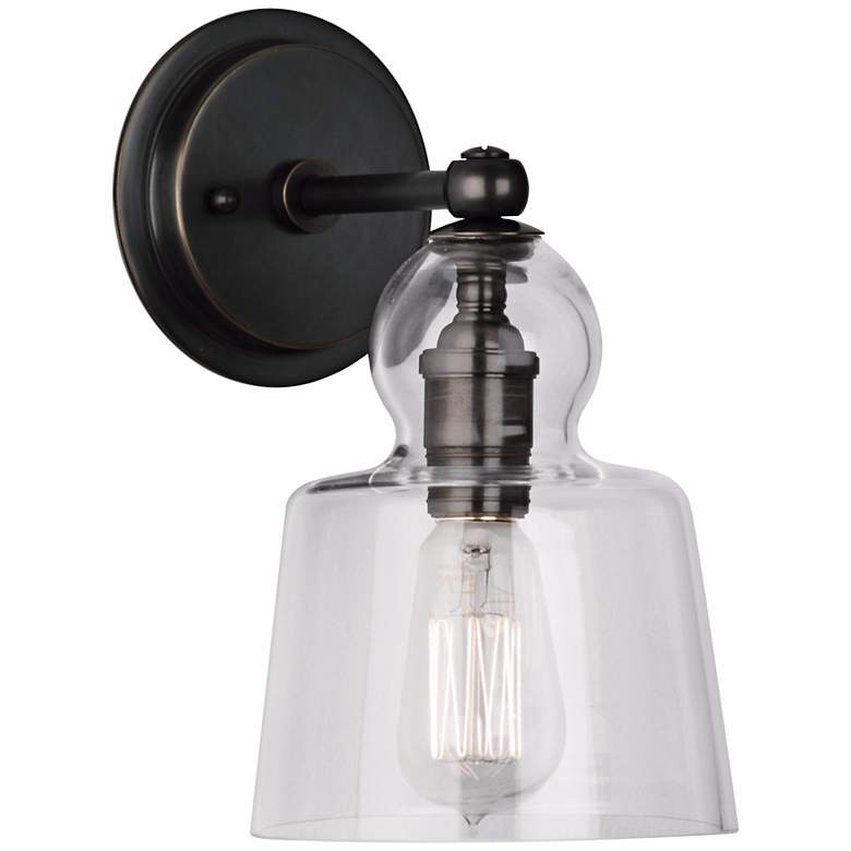 Image 2 Robert Abbey Albert 10 3/4" High Bronze Wall Sconce