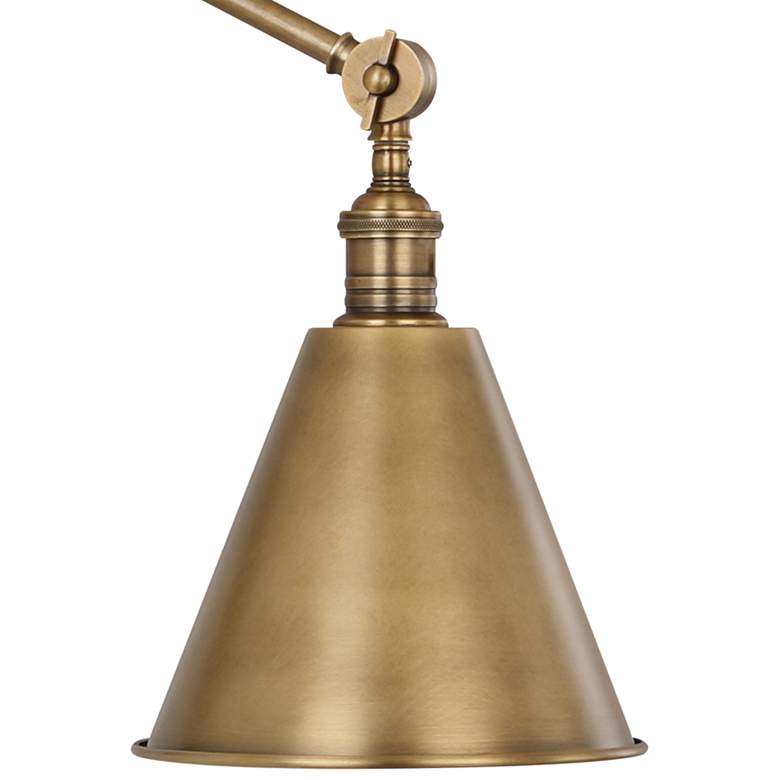 Robert Abbey Alloy Warm Brass Plug-In Swing Arm Wall Lamp with Cord Cover more views