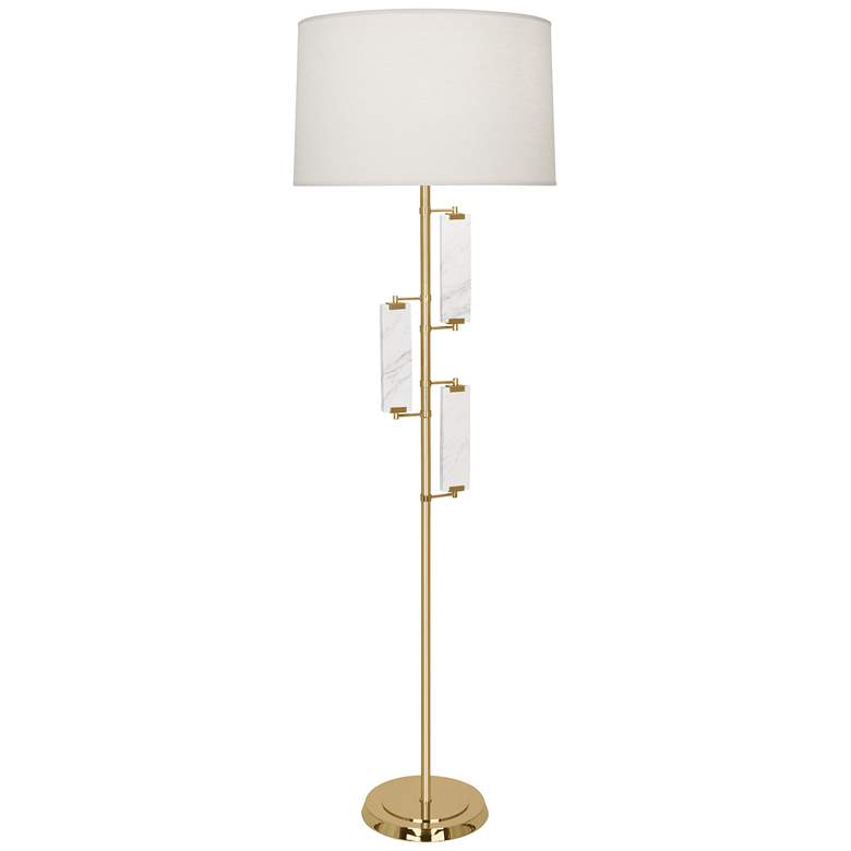 Image 1 Robert Abbey Alston 61 1/2" High Modern Brass Floor Lamp