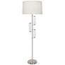 Robert Abbey Alston 61 1/2" Marble and Polished Nickel Floor Lamp
