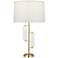 Robert Abbey Alston Brass and Marble Accents Modern Table Lamp