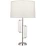 Robert Abbey Alston Nickel and Marble Accents Modern Table Lamp