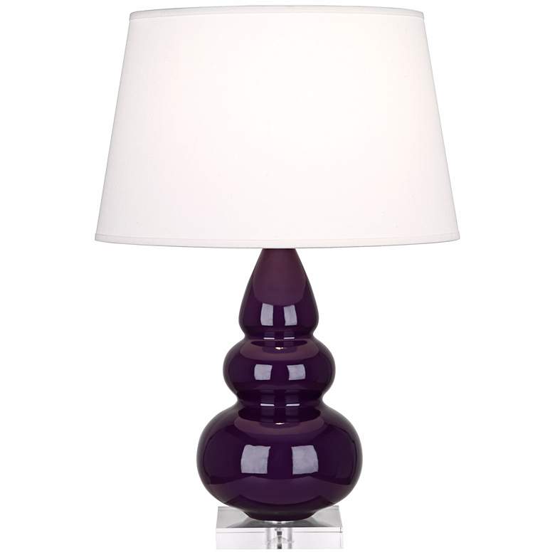 Image 1 Robert Abbey Amethyst Triple Gourd Ceramic Table Lamp