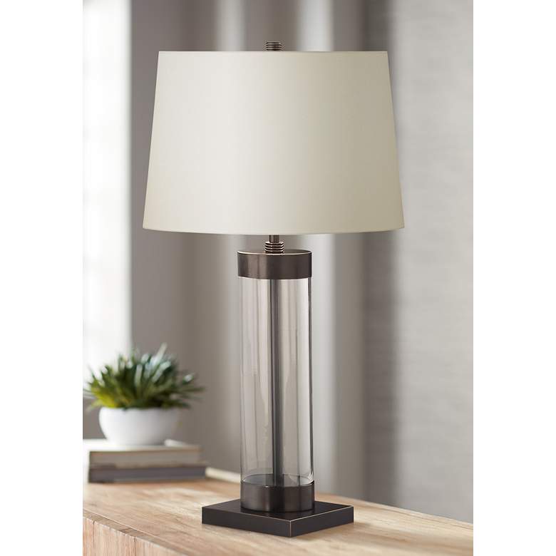 Image 2 Robert Abbey Andre 28 5/8" Modern Clear Glass Table Lamp