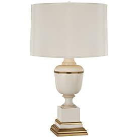 Image1 of Robert Abbey Annika 24" Painted Parchment Ivory White Accent Lamp