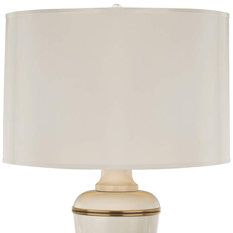 Image 2 Robert Abbey Annika 24" Painted Parchment Ivory White Accent Lamp more views