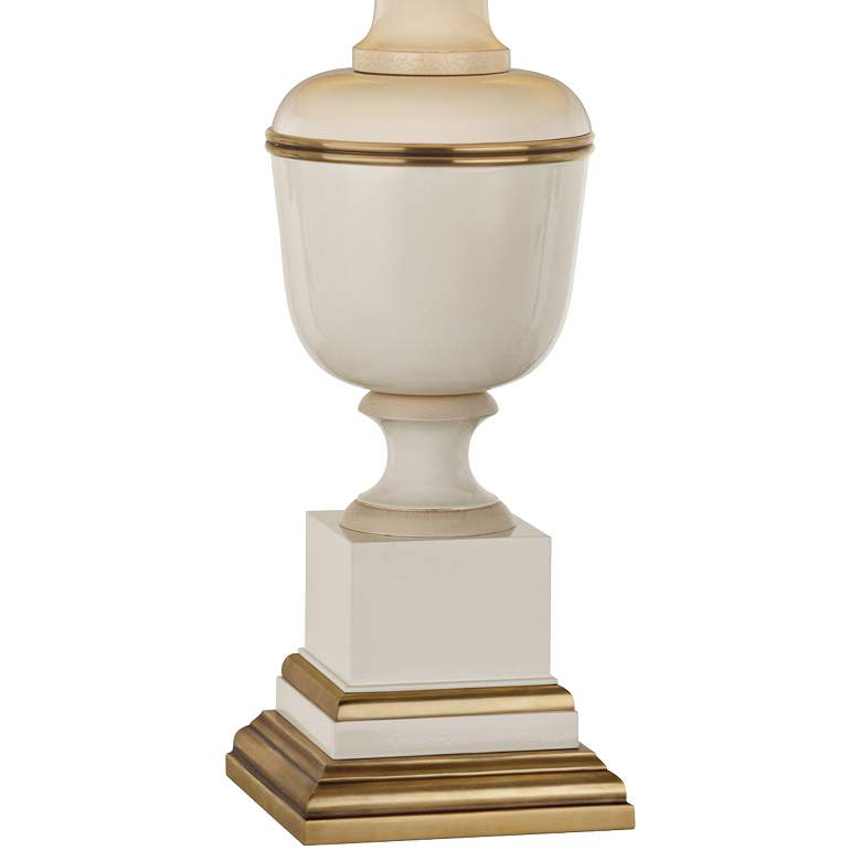 Image 3 Robert Abbey Annika 24" Painted Parchment Ivory White Accent Lamp more views