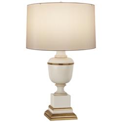 Robert Abbey Annika 24" Traditional Ivory and Cloud Cream Lamp