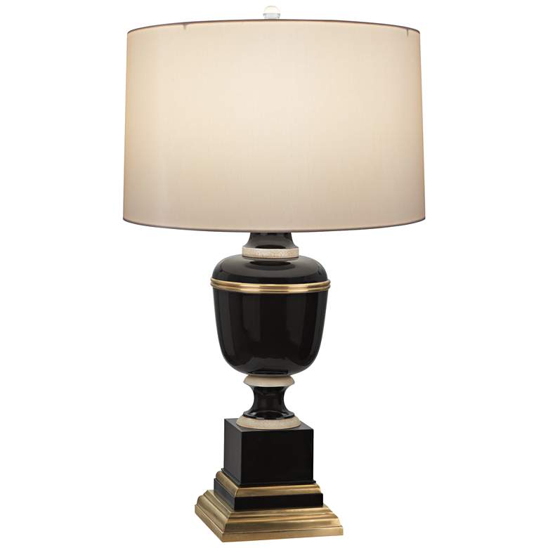 Image 1 Robert Abbey Annika 29 1/2" Black Cloud Cream Shade Table Lamp