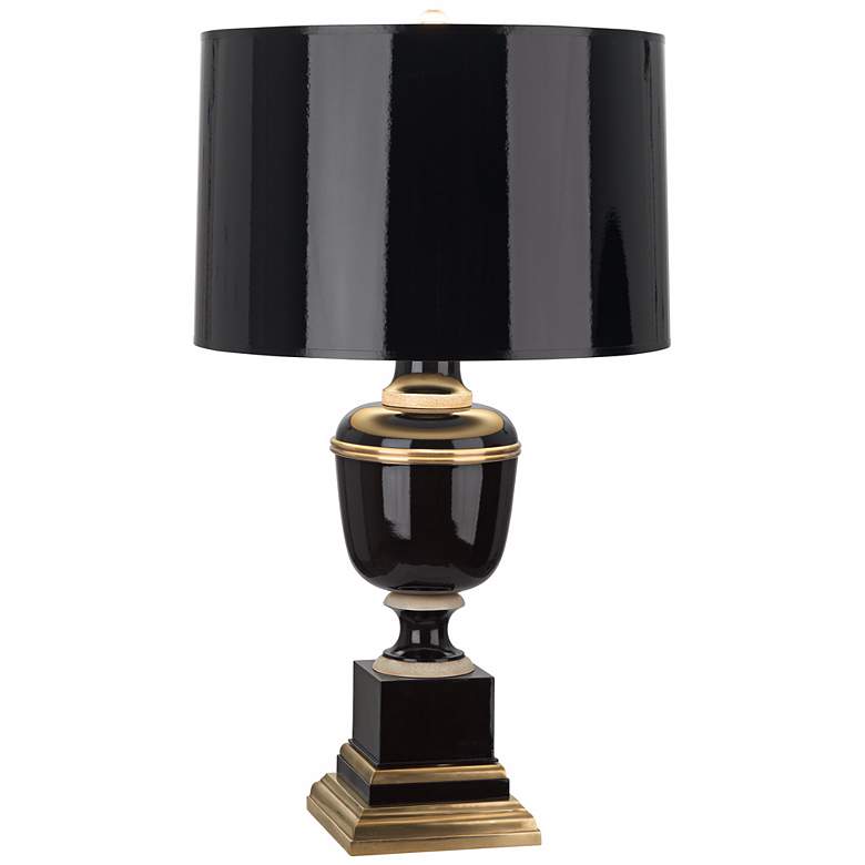Image 1 Robert Abbey Annika 29 1/2 inch Brass and Black Traditional Table Lamp