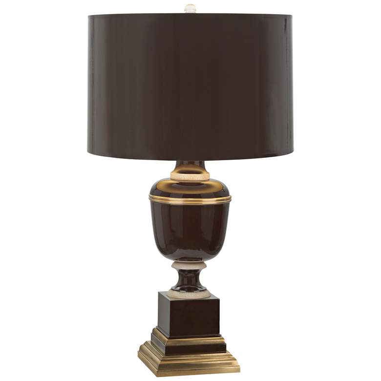 Image 1 Robert Abbey Annika 29 1/2" Chocolate and Natural Brass Table Lamp