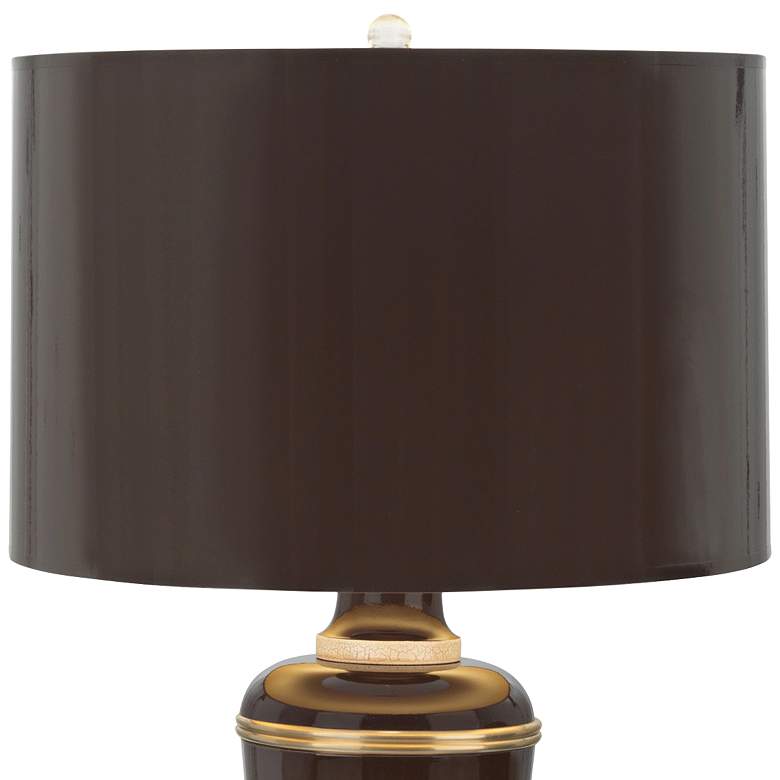 Image 2 Robert Abbey Annika 29 1/2" Chocolate and Natural Brass Table Lamp more views