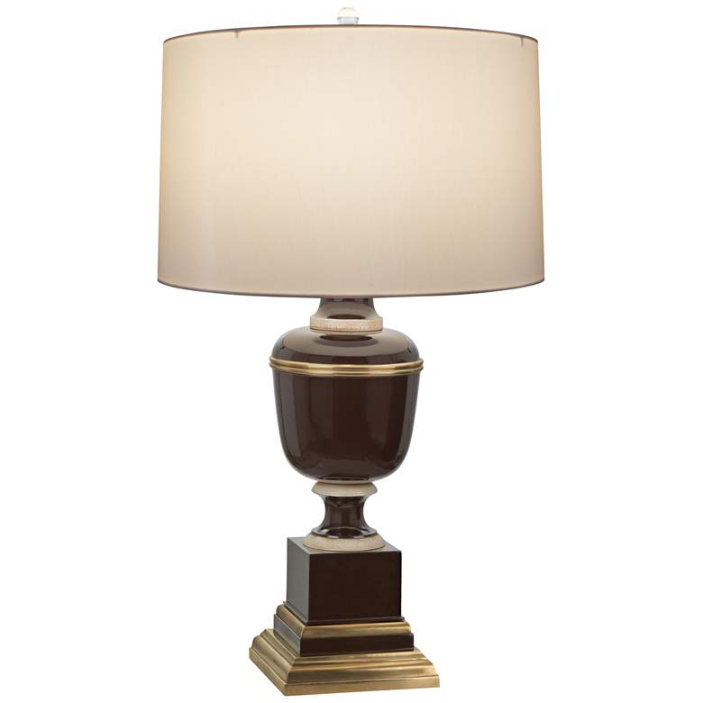 Image 1 Robert Abbey Annika 29 1/2" Chocolate Cloud Cream Shade Table Lamp