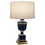 1_Robert Abbey Annika 29 1/2" Cobalt Cloud Cream Shade Table Lamp