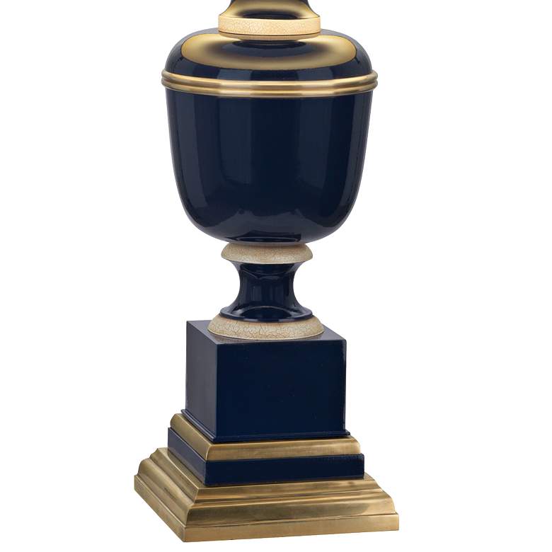 Image 3 Robert Abbey Annika 29 1/2" High Cobalt and Natural Brass Table Lamp more views