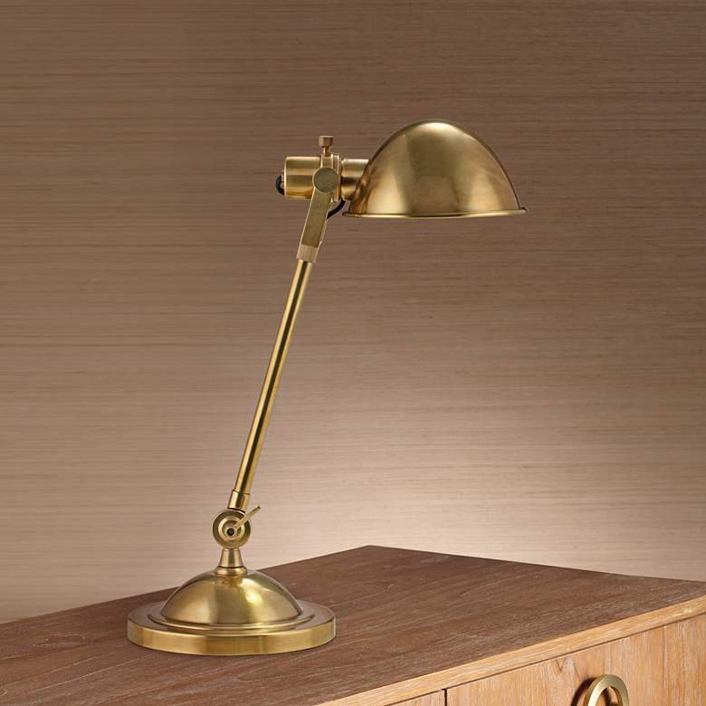 Image 1 Robert Abbey Antique Brass Pharmacy Desk Lamp