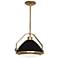 Robert Abbey Apollo 21 3/4"W Brass and Black Pendant Light