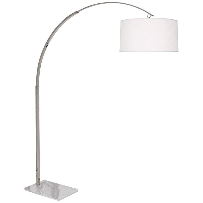 Image 2 Robert Abbey Archer 80 1/2 inch High Nickel Arc Floor Lamp