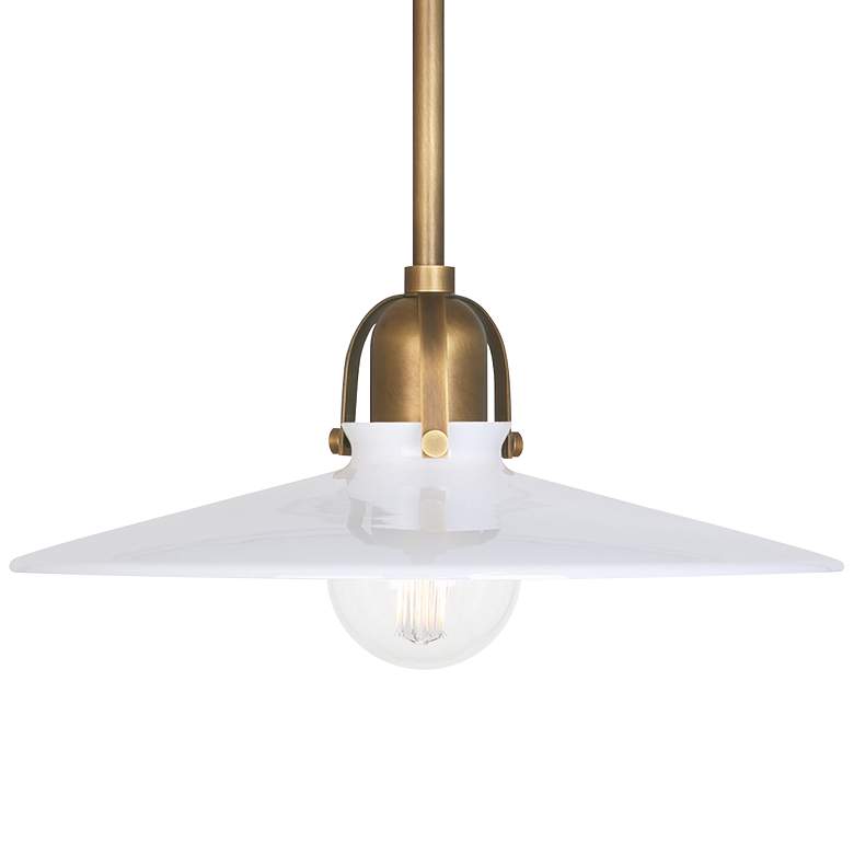 Image 4 Robert Abbey Arial 16" Wide Warm Brass Pendant Light more views