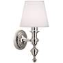 Robert Abbey Arthur 15" Classic White Shade Polished Nickel Sconce