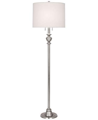 Robert Abbey Arthur 65" High Dupioni Shade Polished Nickel Floor Lamp