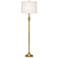 Robert Abbey Arthur 65" High Dupioni Shade Modern Brass Floor Lamp