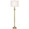 Robert Abbey Arthur Floor Lamp Modern Brass Finish w/Dupioni Shade