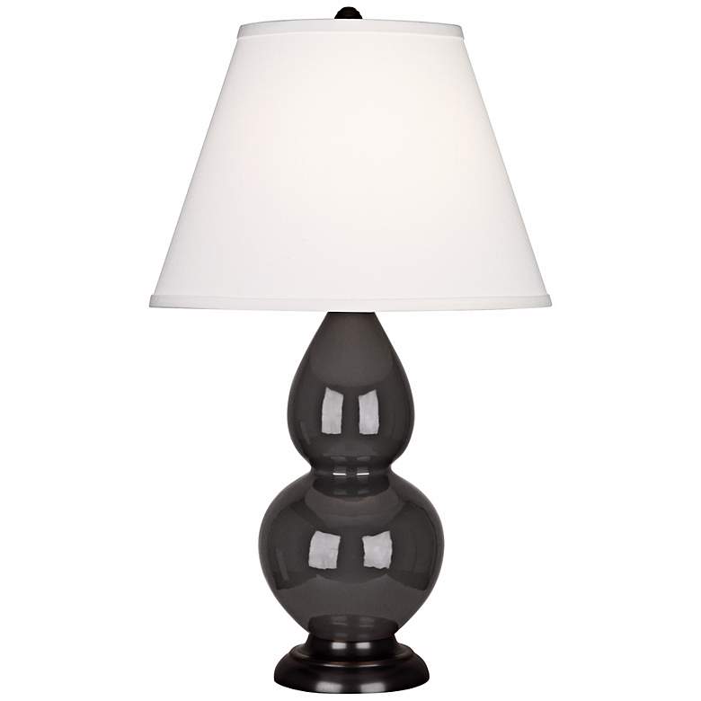 Image 1 Robert Abbey Ash and Bronze Double Gourd Ceramic Table Lamp