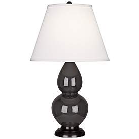 Image1 of Robert Abbey Ash and Bronze Double Gourd Ceramic Table Lamp