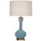 Robert Abbey Athena 31 1/2" High Matte Steel Blue Ceramic Table Lamp