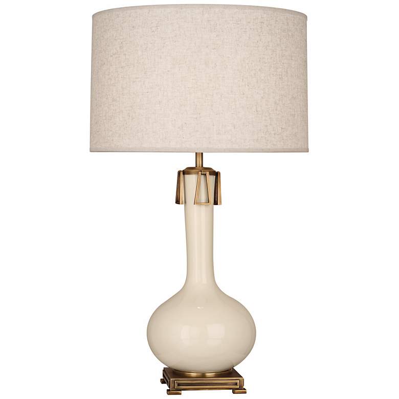 Image 1 Robert Abbey Athena 31 3/4" Bone White Ceramic Table Lamp