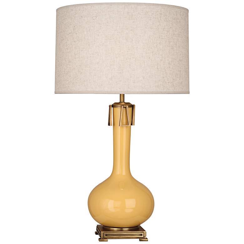 Image 1 Robert Abbey Athena 31 3/4 inch Sunset Yellow Ceramic Table Lamp