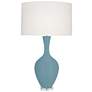 Robert Abbey Audrey 33.5" High Modern Matte Steel Blue Table Lamp
